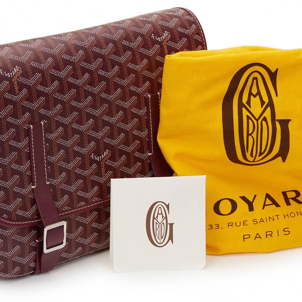 2016 Goyard Bourgogne Toile enduite Chevron & Cuir de veau Belvedere MM 4