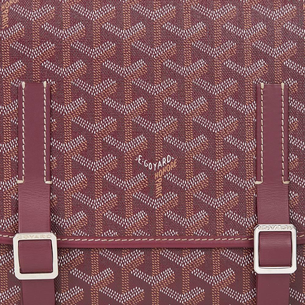 2016 Goyard Bourgogne Toile enduite Chevron & Cuir de veau Belvedere MM 1