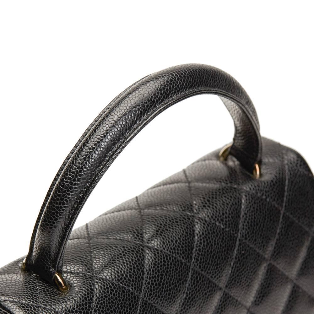 2000s Chanel Black Quilted Caviar Leather Timeless Kelly 2