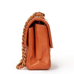 1996 Chanel Burnt Orange Quilted Lambskin Double Sided Small Classic Flap Bag