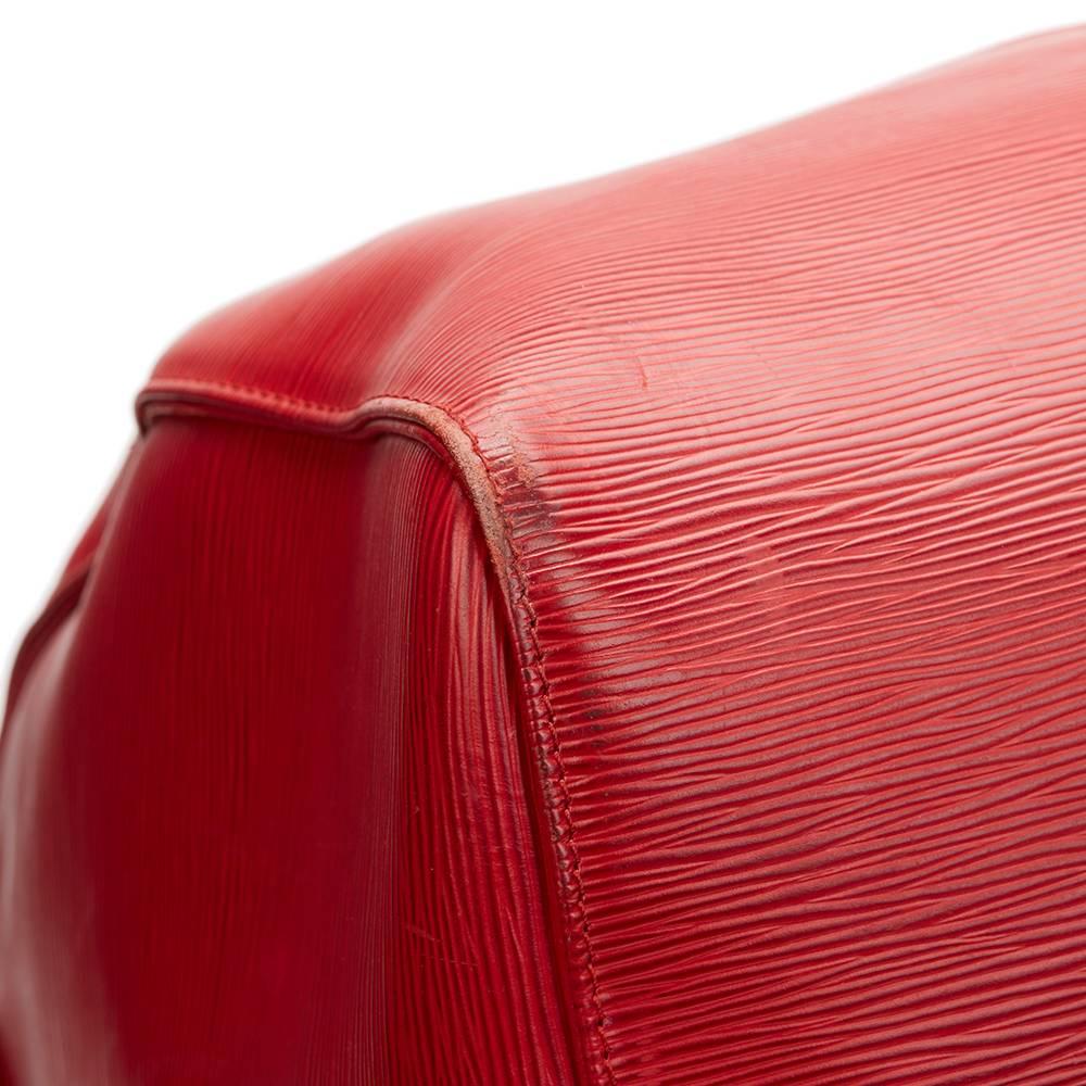 1997 Louis Vuitton Red Epi Leather Vintage Keepall 55 4
