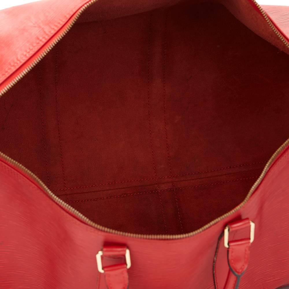 1997 Louis Vuitton Red Epi Leather Vintage Keepall 55 3