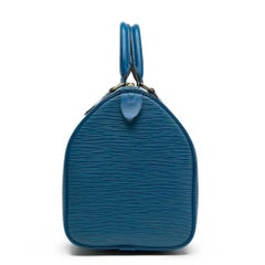 1995 Louis Vuitton Blue Epi Leather Vintage Speedy 30