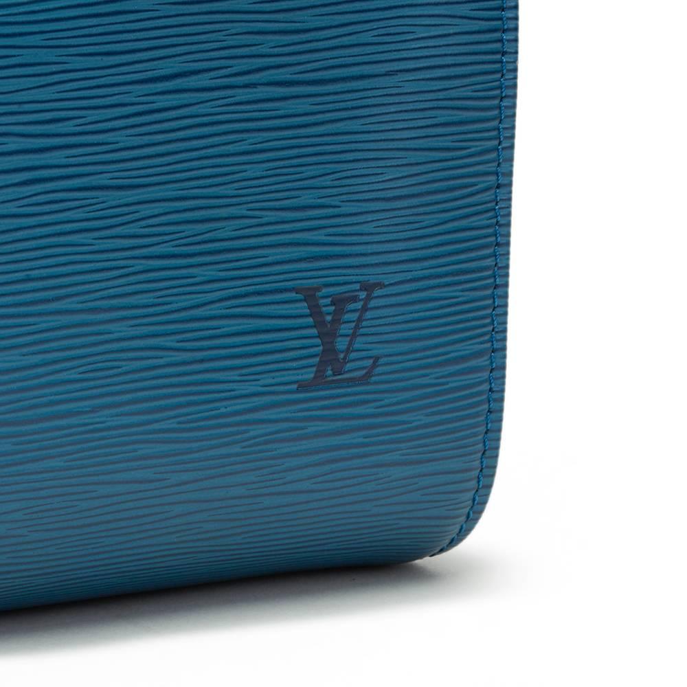 1995 Louis Vuitton Blue Epi Leather Vintage Speedy 30 2