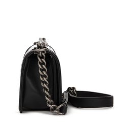 2010 Chanel Black Alligator Leather & Smooth Calfskin Leather Small Le Boy