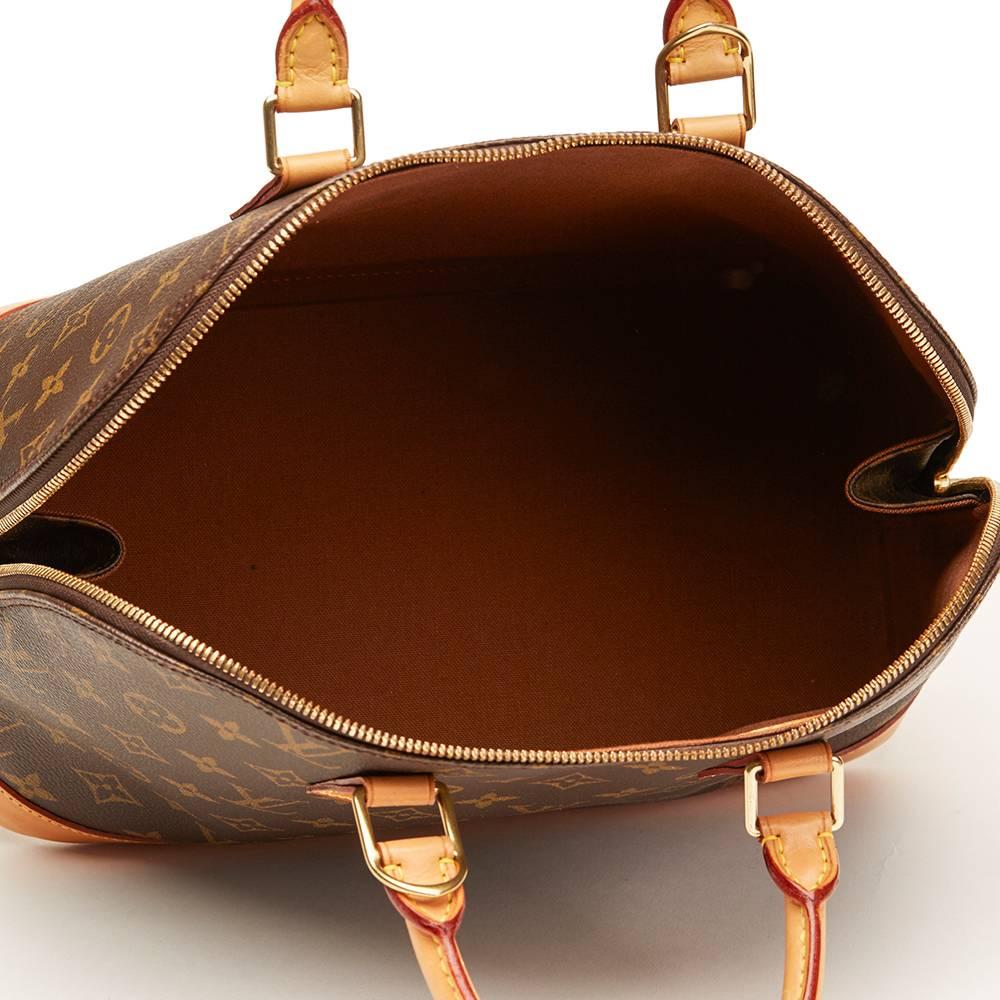 Women's 1999 Louis Vuitton Brown Coated Monogram Canvas Alma PM