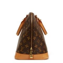 1998 Louis Vuitton Brown Coated Monogram Canvas Alma PM