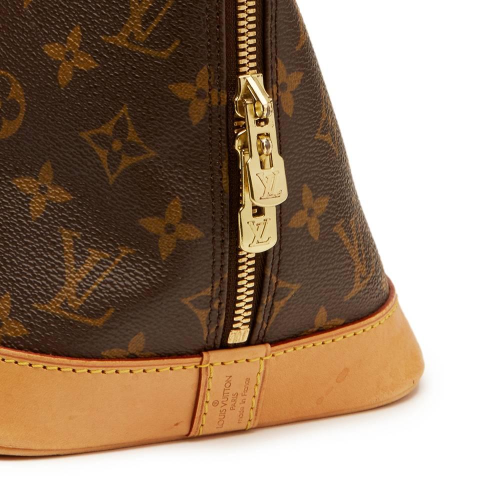 1998 Louis Vuitton Brown Coated Monogram Canvas Alma PM In Good Condition In Bishop's Stortford, Hertfordshire