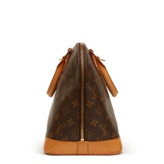 1998 Louis Vuitton Brown Coated Monogram Canvas Alma PM