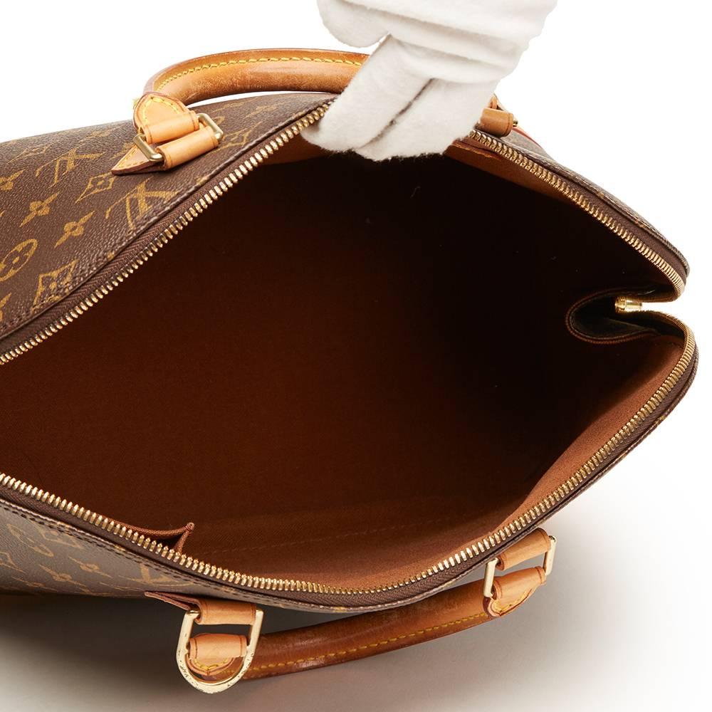 Women's 2001 Louis Vuitton Brown Coated Monogram Canvas Alma PM