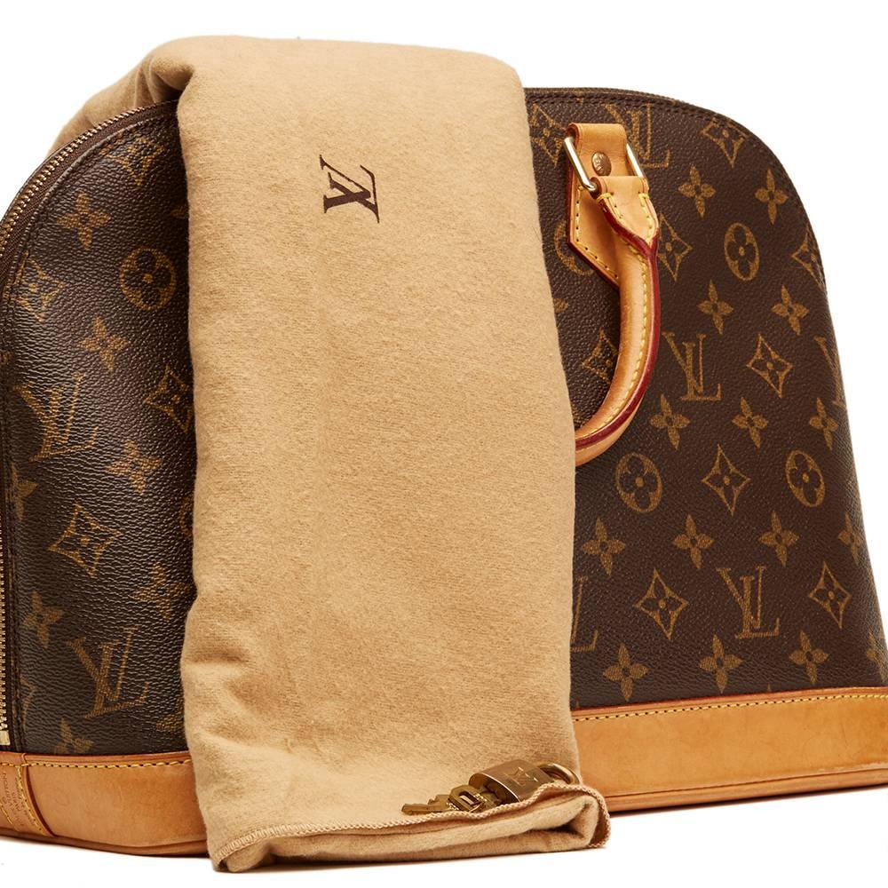 2001 Louis Vuitton Brown Coated Monogram Canvas Alma PM 2