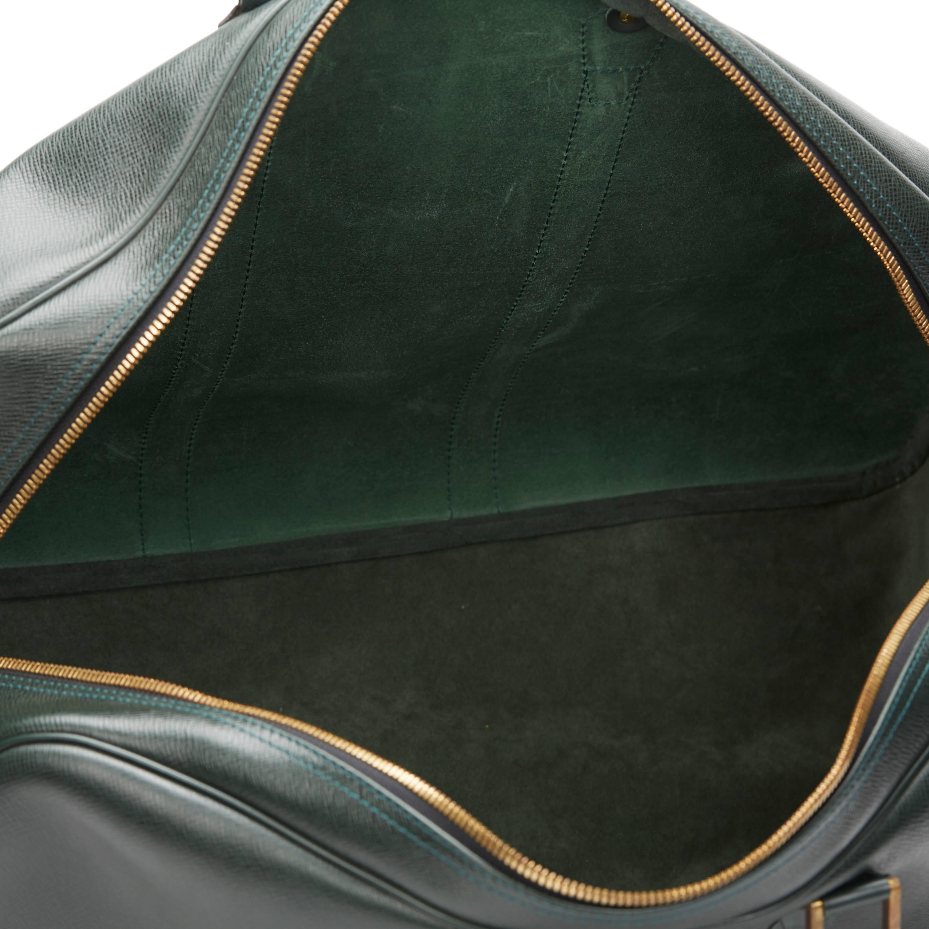 1997 Louis Vuitton Green Taiga Leather Vintage Kendall GM 3