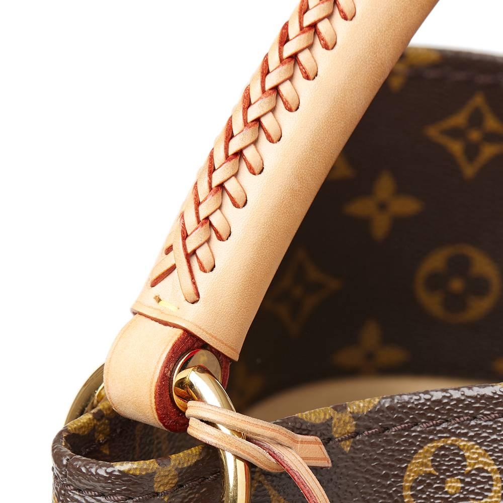 2013 Louis Vuitton Brown Coated Monogram Canvas Artsy MM 1