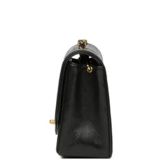 1990s Chanel Black Quilted Lambskin Vintage Small Diana Classic Single Flap Bag