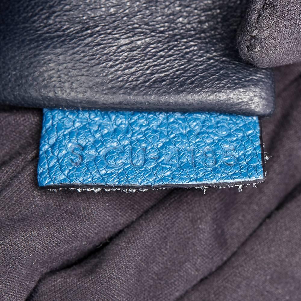 2015 Celine Sea Blue Chevre Goatskin Leather Micro Luggage Tote  3