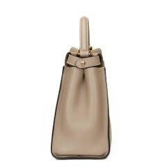 2017 Fendi Dove Grey Calfskin Leather Regular Peekaboo