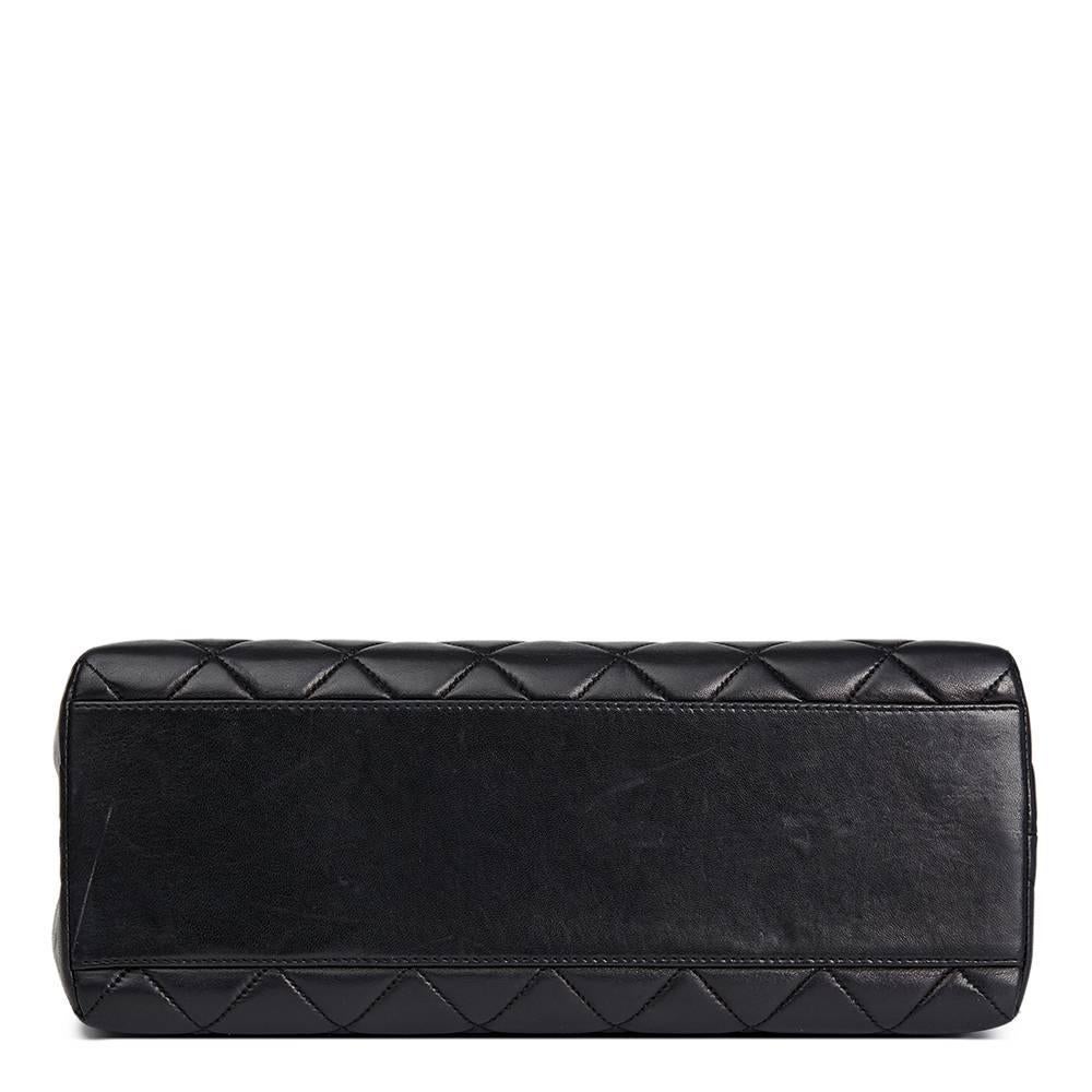 Women's Chanel Black Quilted Lambskin Timeless Kelly 
