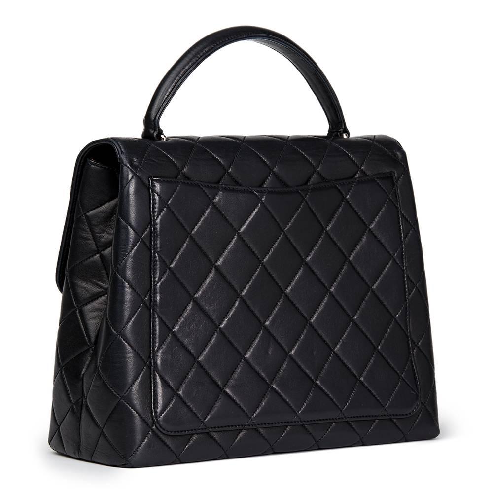 Chanel Black Quilted Lambskin Timeless Kelly  In Good Condition In Bishop's Stortford, Hertfordshire