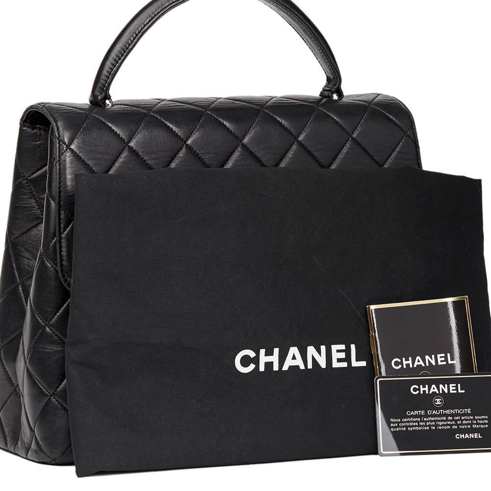 Chanel Black Quilted Lambskin Timeless Kelly  5