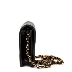 1995 Chanel Black Lambskin Leather Vintage Mini Flap Bag