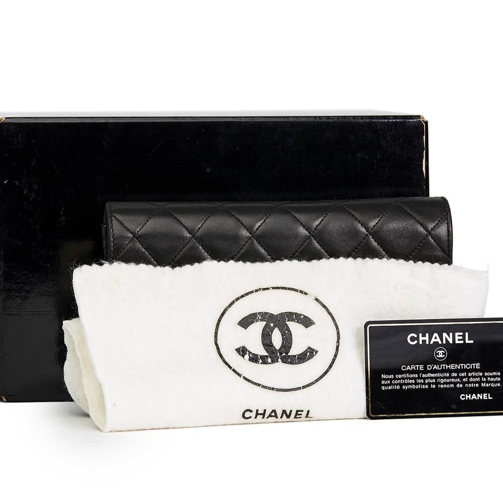 1995 Chanel Black Lambskin Leather Vintage Mini Flap Bag  2