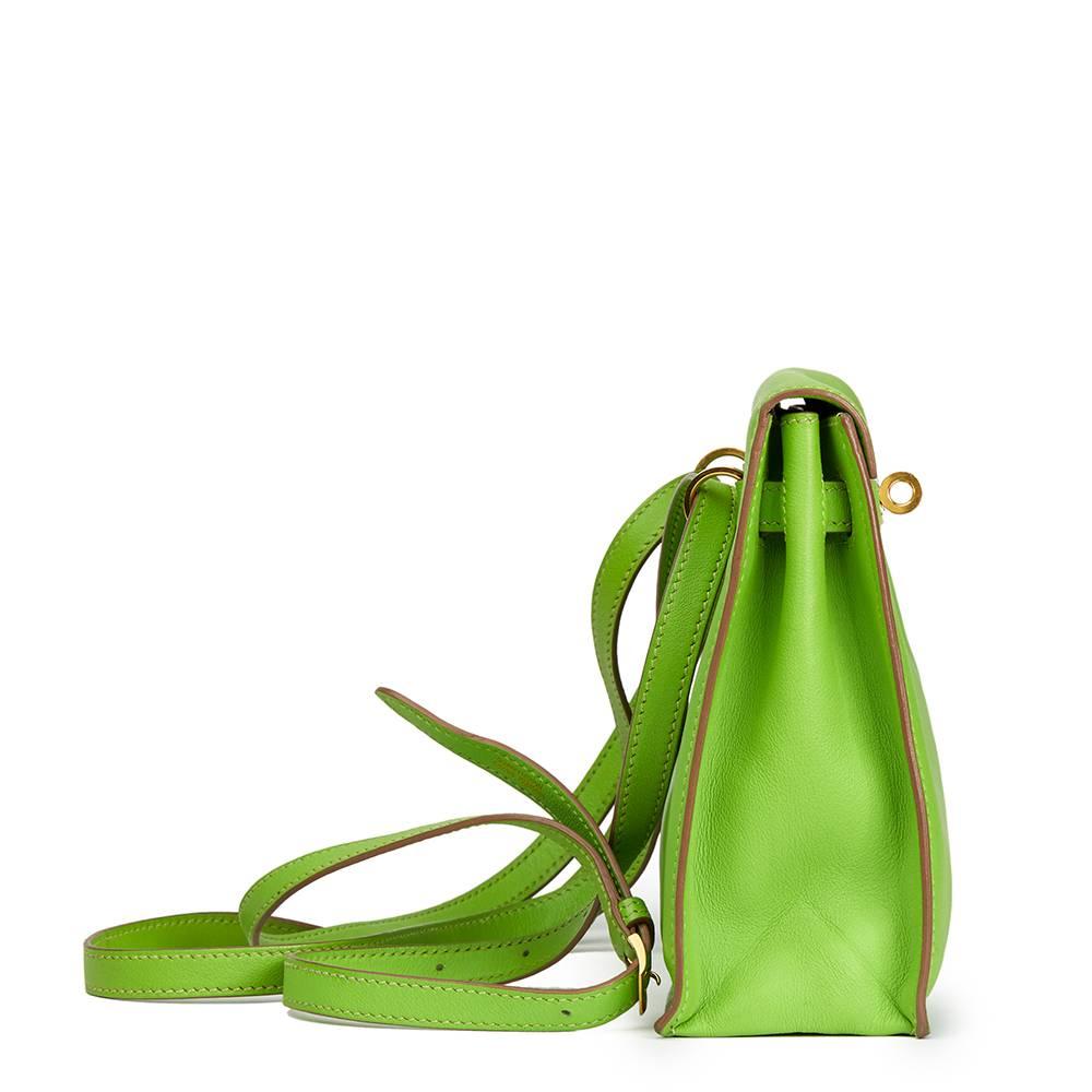 HERMES
Apple Green Swift Leather Kelly Danse

This HERMES Kelly Danse is in Very Good Pre-Owned Condition accompanied by Hermes Dust Bag. Circa 2012. Primarily made from Swift Leather complimented by Gold hardware. Our  reference is HB1486 should