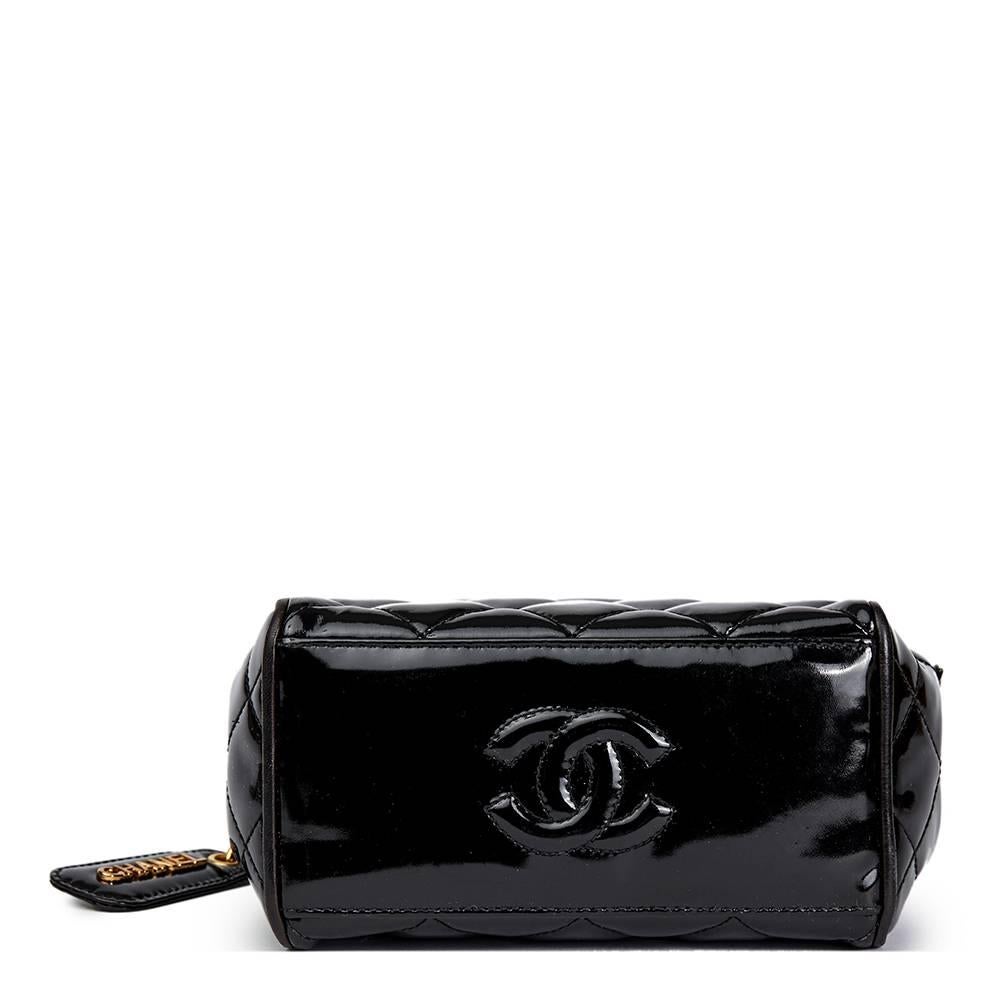 Women's 1994 Chanel Black Patent Leather Vintage Timeless Shoulder Bag