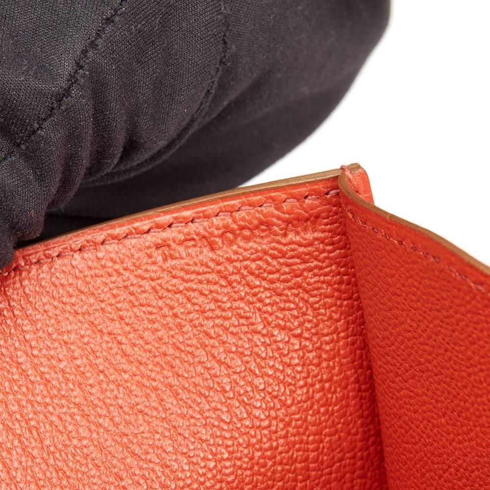 Hermes Sanguine Tadelakt Leather Medor 23 Clutch 1