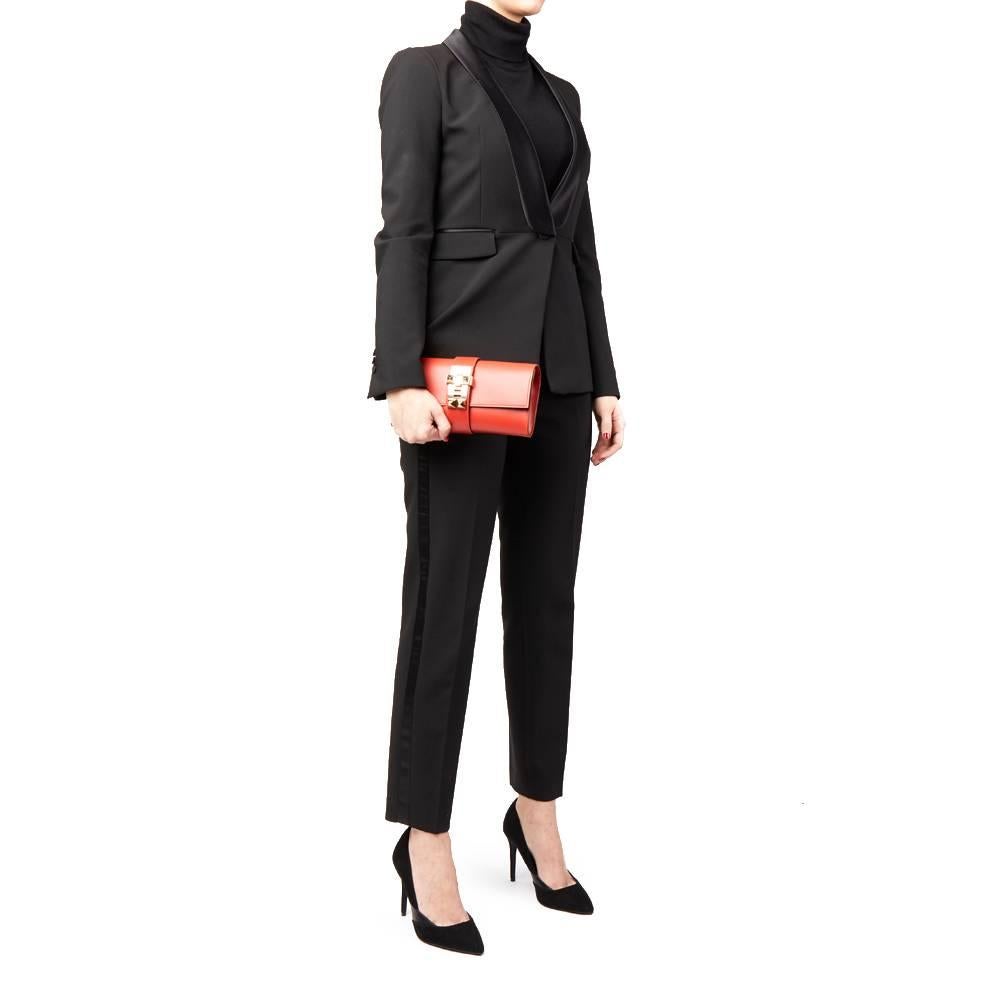 Hermes Sanguine Tadelakt Leather Medor 23 Clutch 3