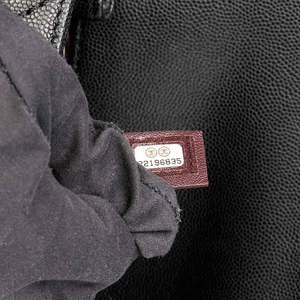 Chanel Black Quilted Caviar Leather Large Coco Handle 1