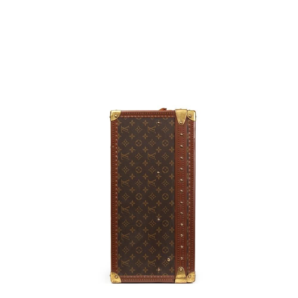 "LOUIS VUITTON
Brown Monogram Coated Canvas Vintage Alzer 80 Trunk

This LOUIS VUITTON Alzer 80 is in Very Good Pre-Owned Condition accompanied by Luggage Tag. Circa 1970. Primarily made from Coated Canvas complimented by Golden Brass hardware.