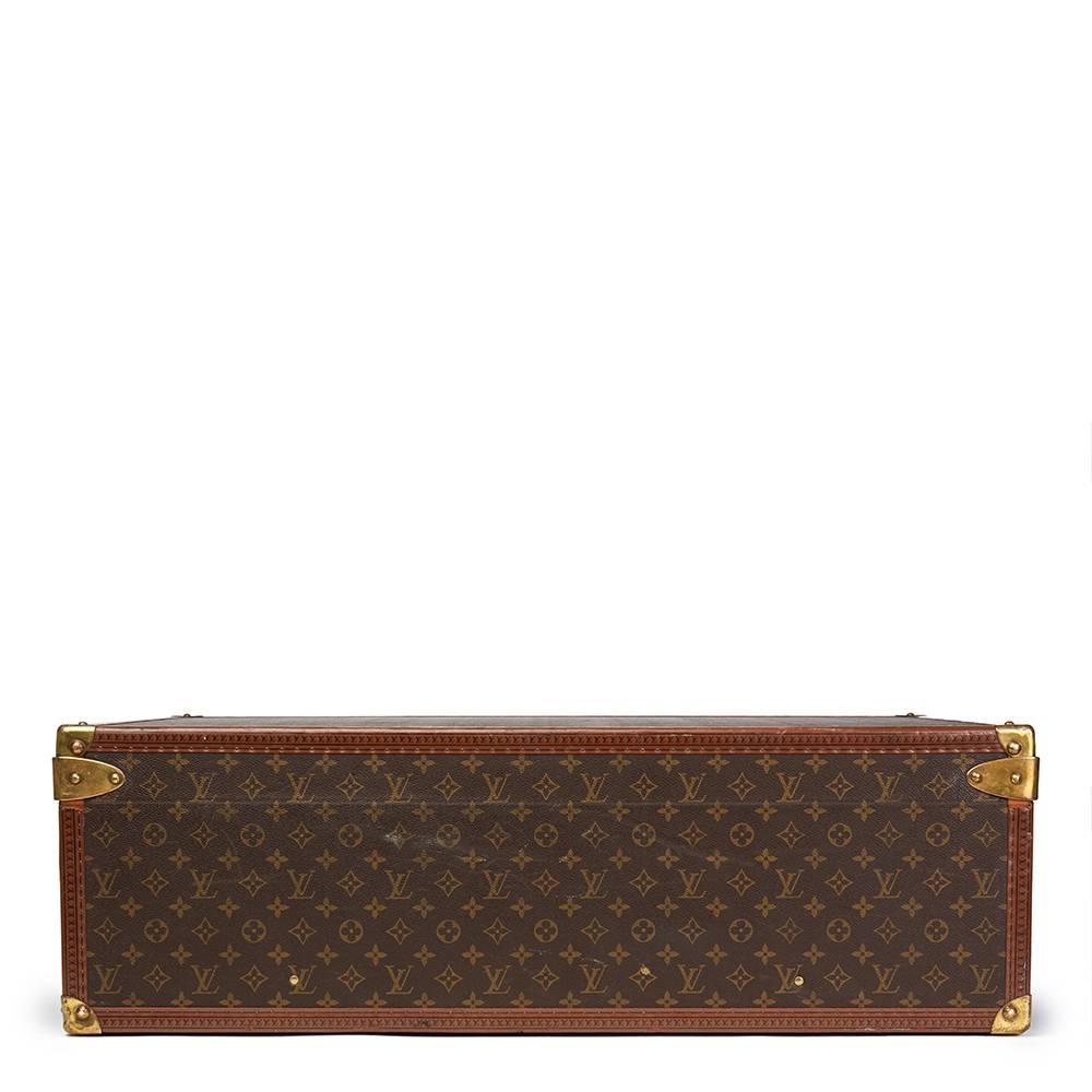 Louis Vuitton Brown Monogram Coated Canvas Vintage Alzer Trunk, 1980s 2