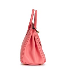 Hermès Rose Azalee Swift Birkin en cuir 25cm