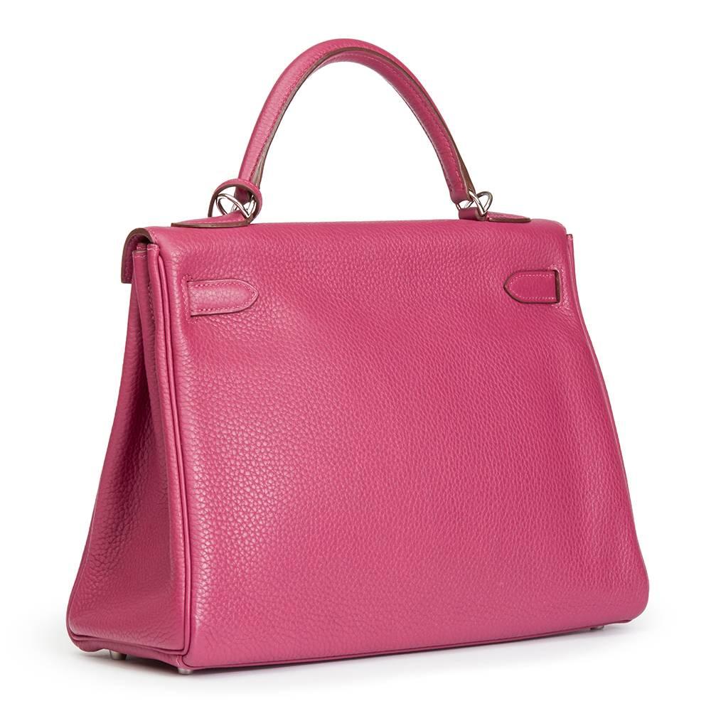 Pink Hermes Tosca Clemence Leather Kelly 32 Retourne 