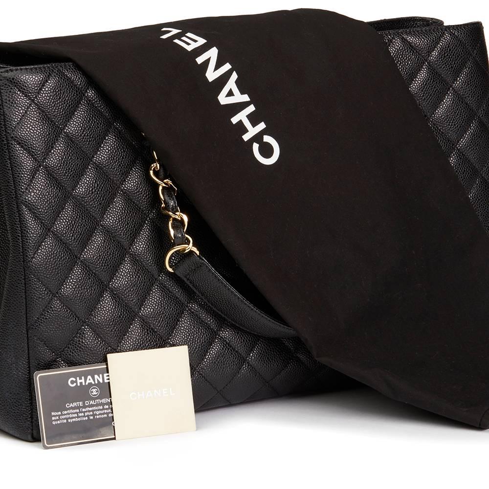 Chanel Black Caviar Leather Grand Shopping Tote XL  4