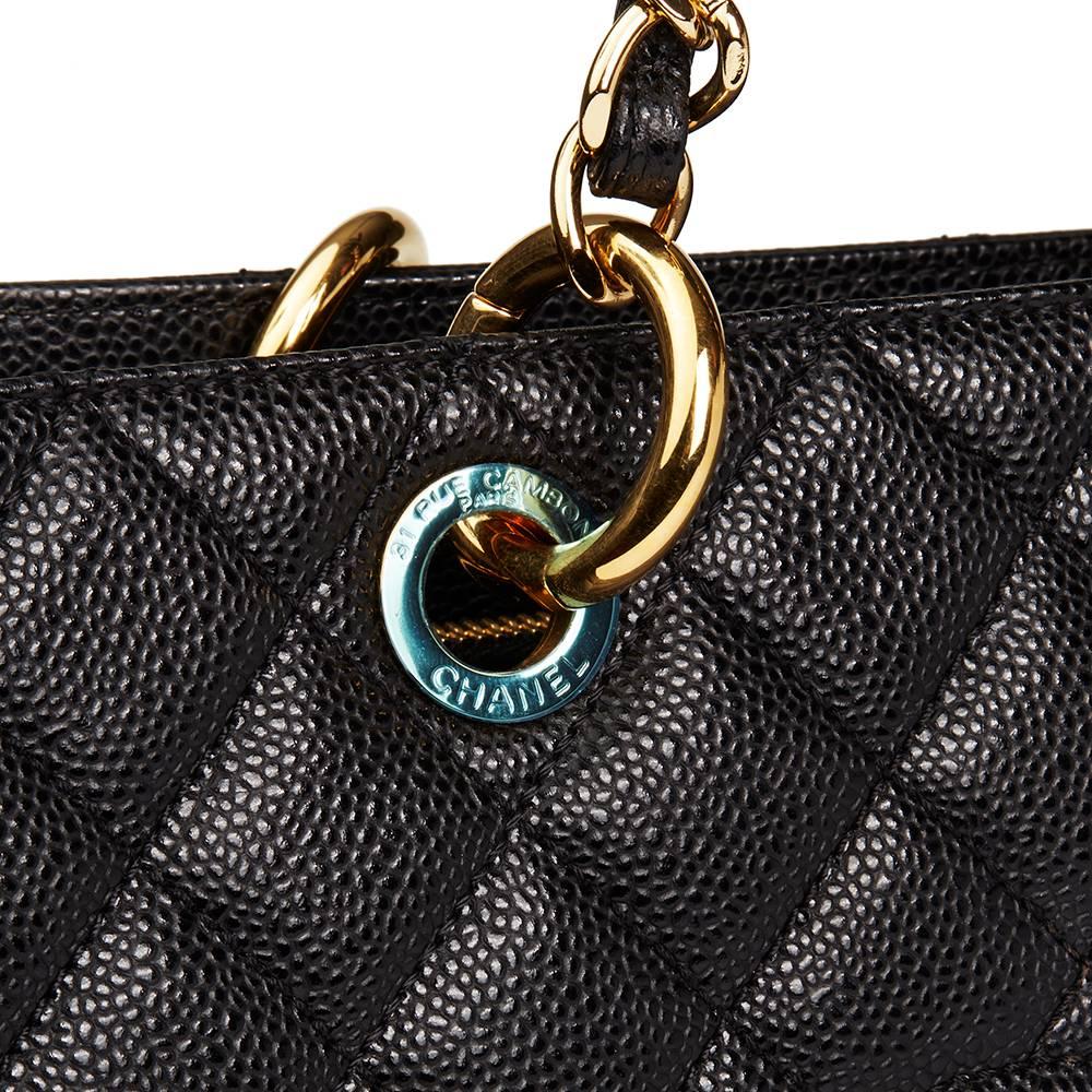 Chanel Black Caviar Leather Grand Shopping Tote XL  1