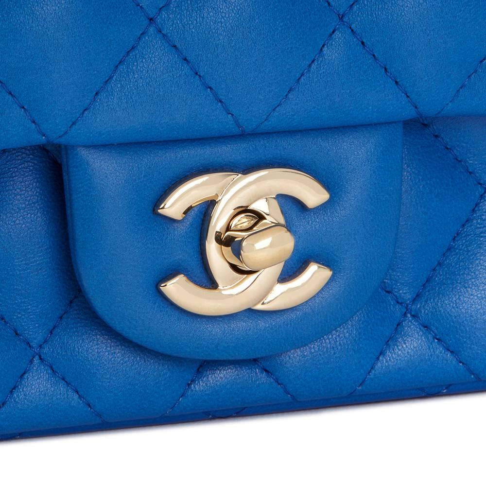 chanel mini flap blue