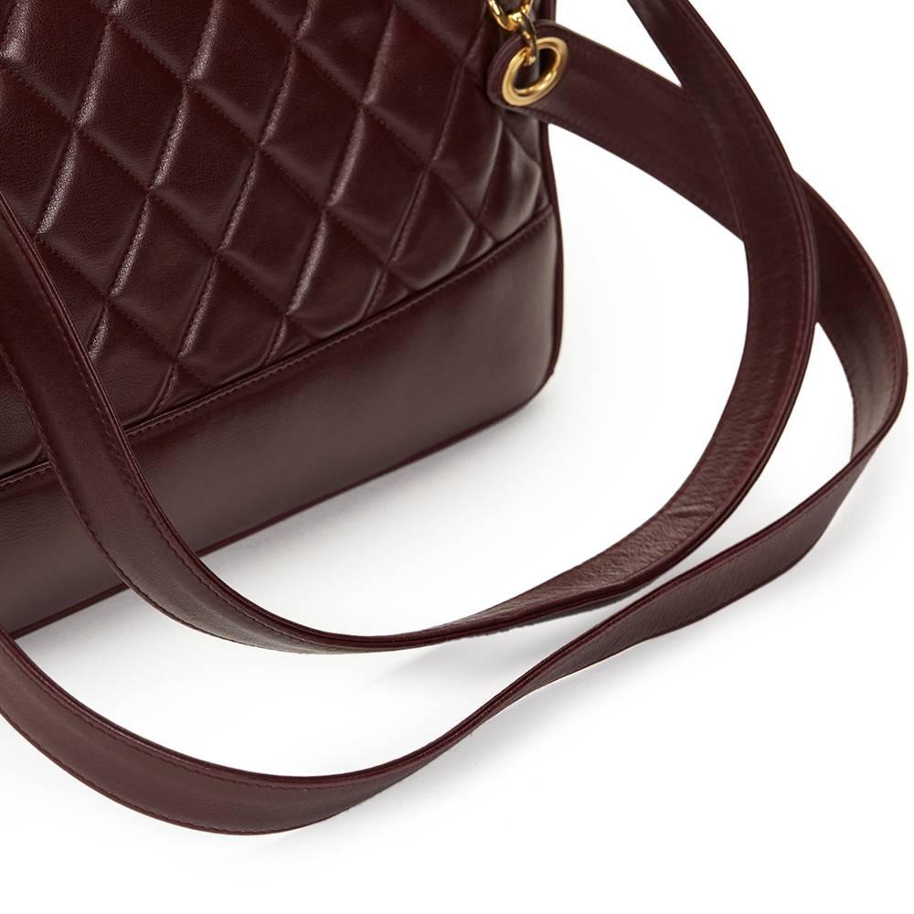 Chanel Plum Quilted Lambskin Vintage Timeless Shoulder Bag  1