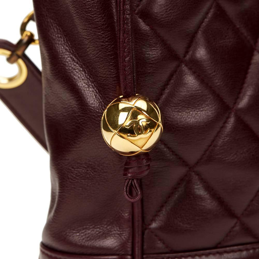 Chanel Plum Quilted Lambskin Vintage Timeless Shoulder Bag  2