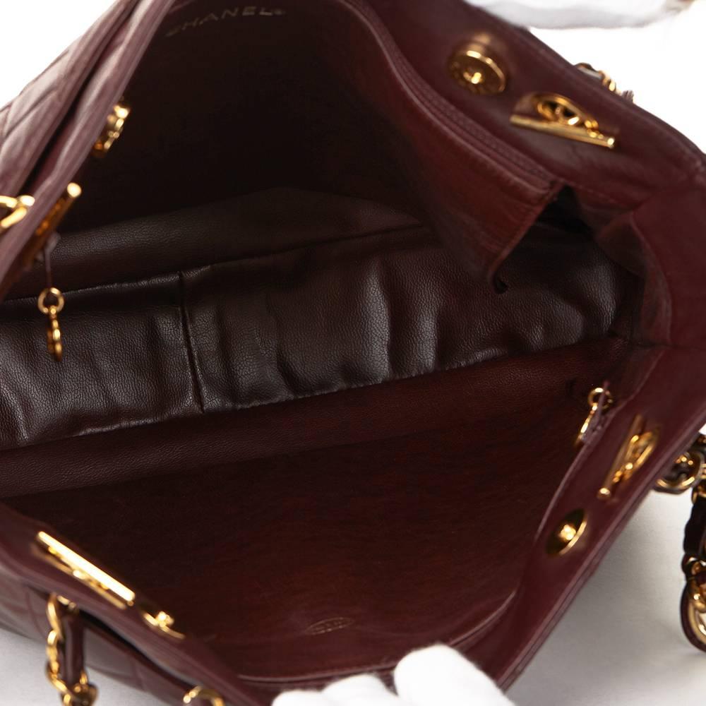 Chanel Plum Quilted Lambskin Vintage Timeless Shoulder Bag  4