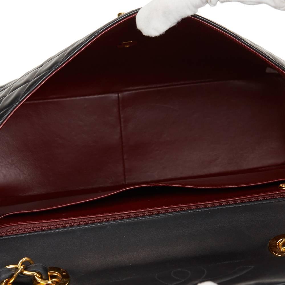 Chanel Black Quilted Lambskin Vintage Maxi Jumbo XL Flap Bag  3