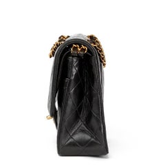 Chanel Black Quilted Lambskin Vintage Medium Classic Double Flap Bag