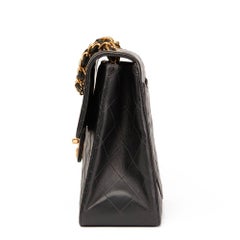 Chanel Black Quilted Lambskin Vintage Maxi Jumbo XL Flap Bag