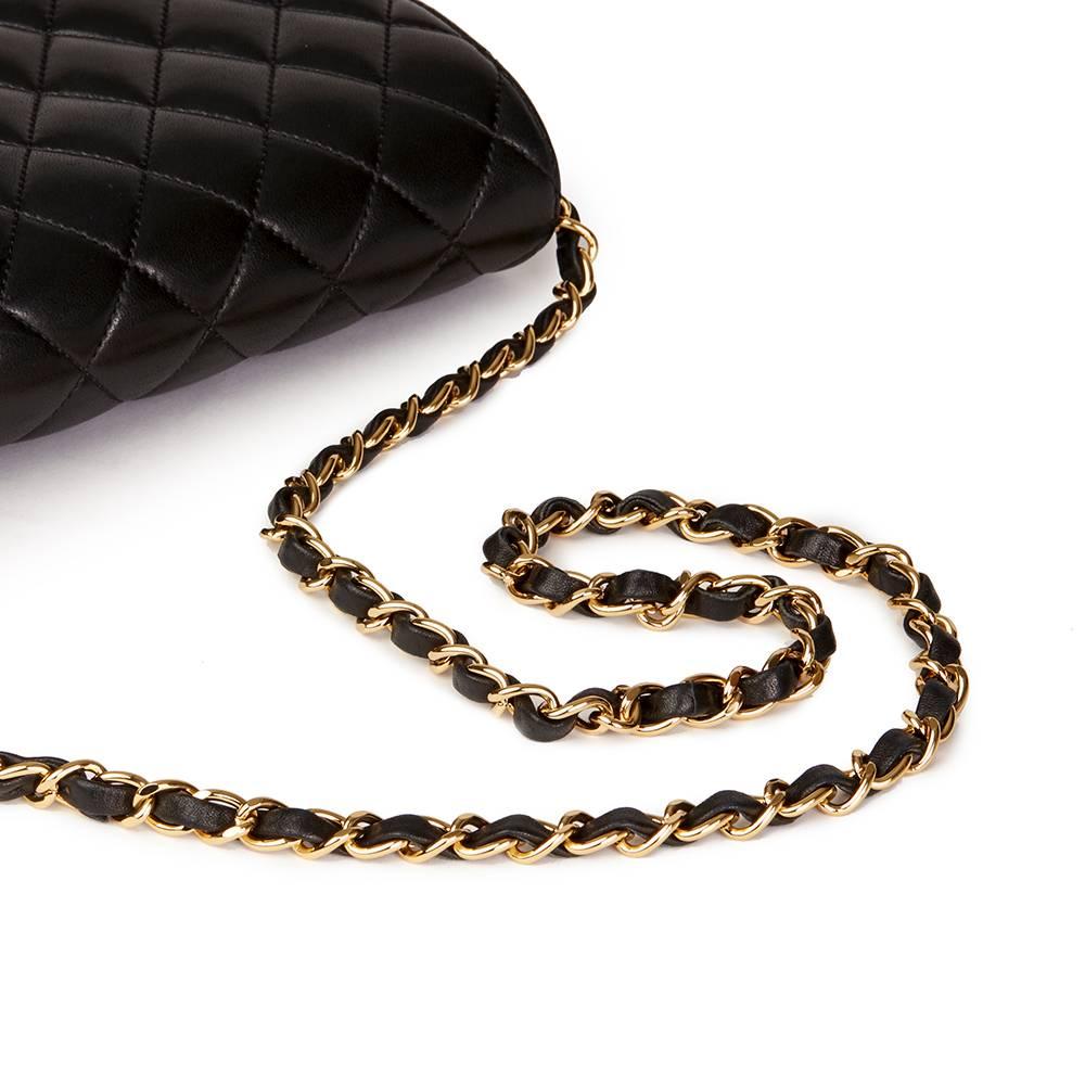 Chanel 2010 Black Quilted Lambskin Classic Single Flap Bag 3