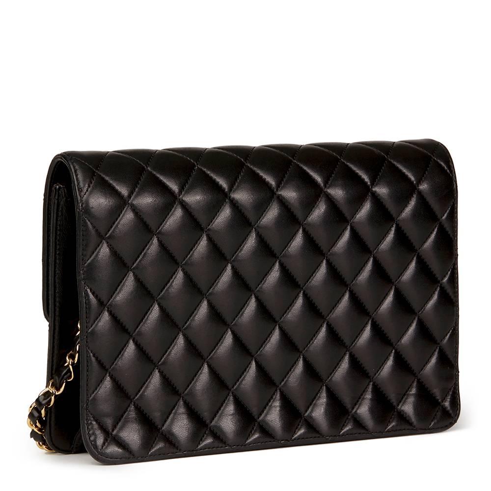 Women's Chanel 2010 Black Quilted Lambskin Classic Single Flap Bag