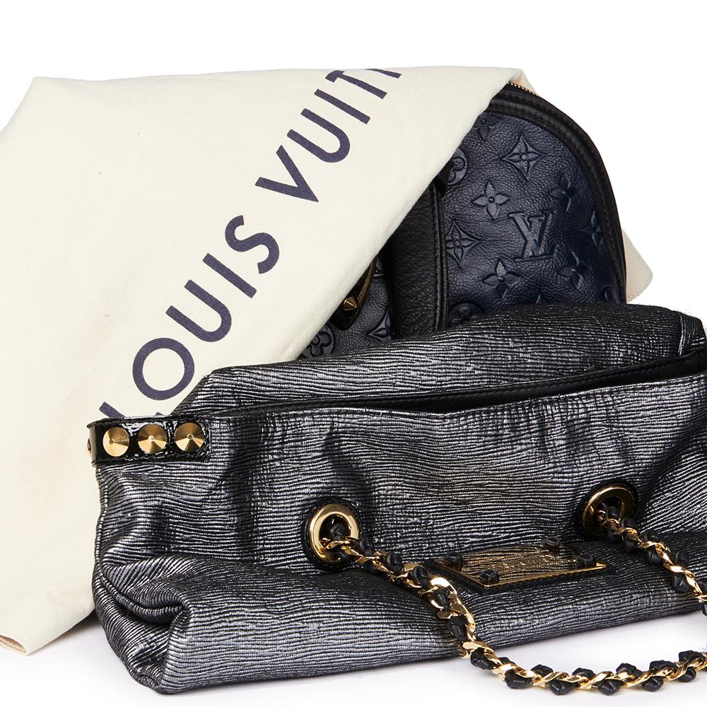 2009 Louis Vuitton Blue & Black Monogram Calfskin Leather Double Jeu Neo-Alma 7
