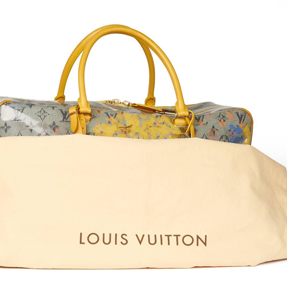 Louis Vuitton Pulp Jaune Calfskin & Blue Coated Denim Richard Prince Defile GM 3
