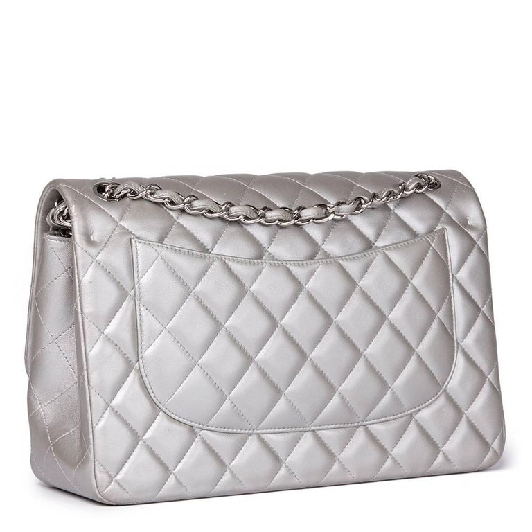 silver quilted chanel bag