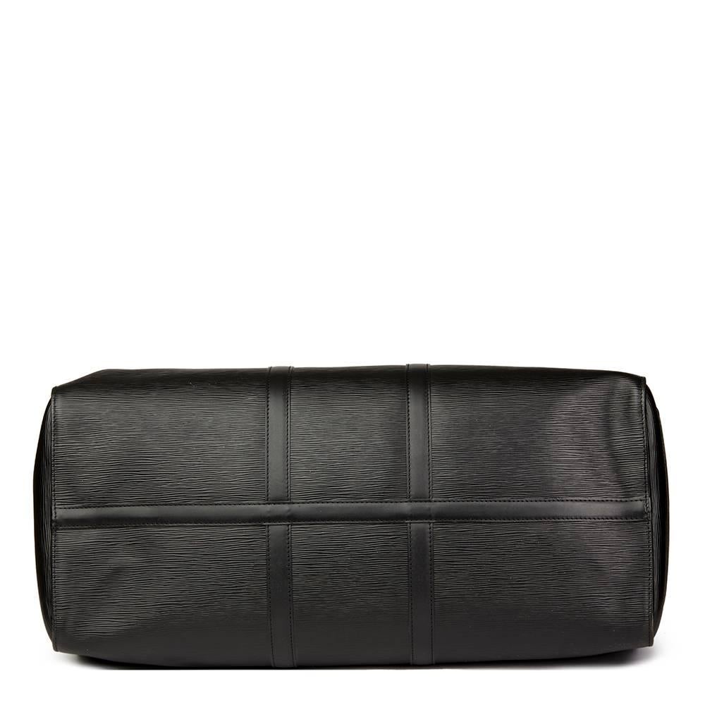 Women's or Men's Louis Vuitton Black Epi Leather Vintage Keepall