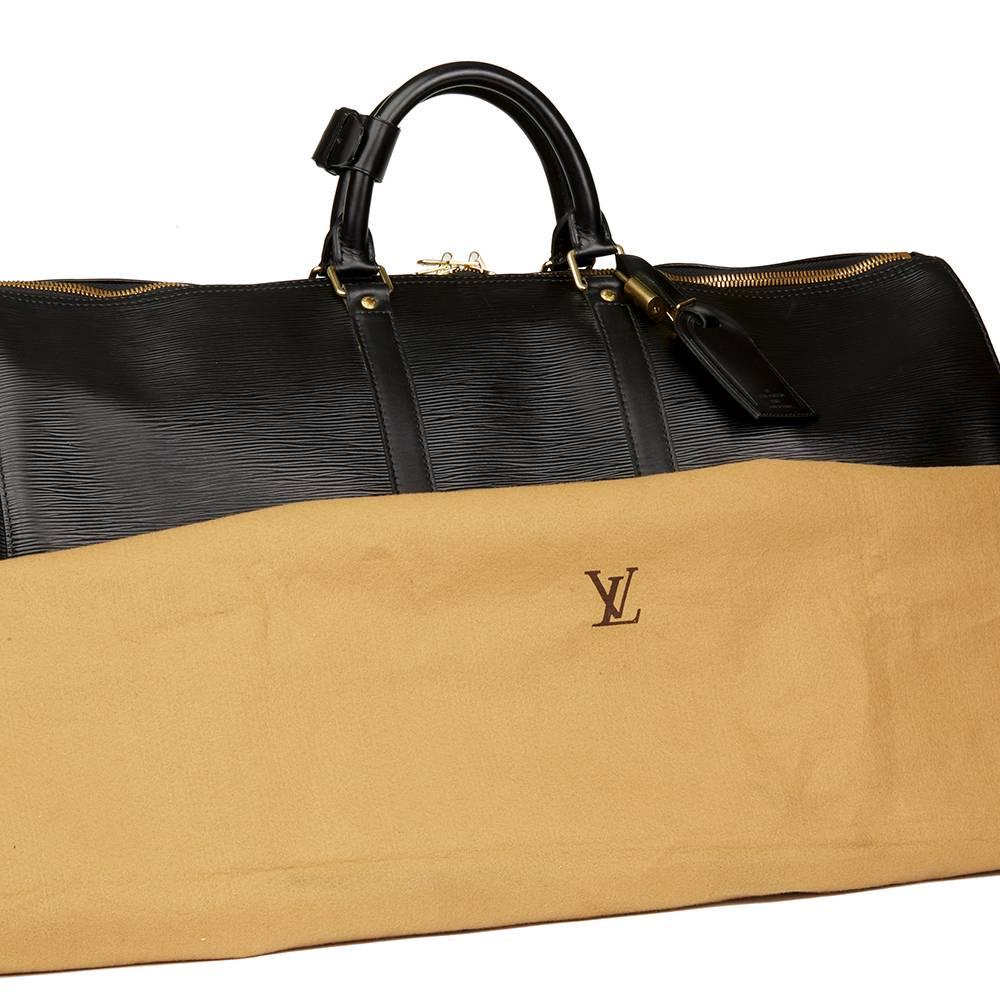 Louis Vuitton Black Epi Leather Vintage Keepall 5